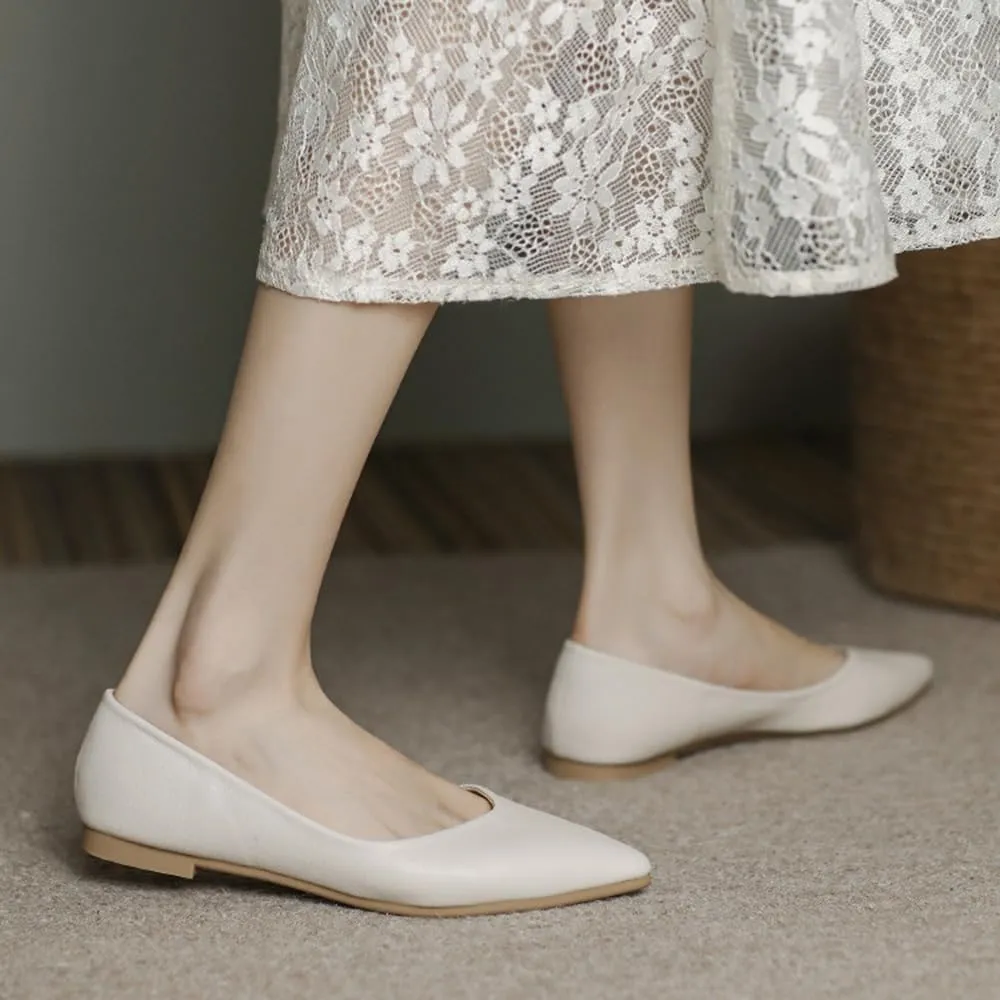 Rojeam Womens Flats Shoes Portable Pumps Ballet Flat Slip-on Ballerina Pumps Shoes Ladies Loafers
