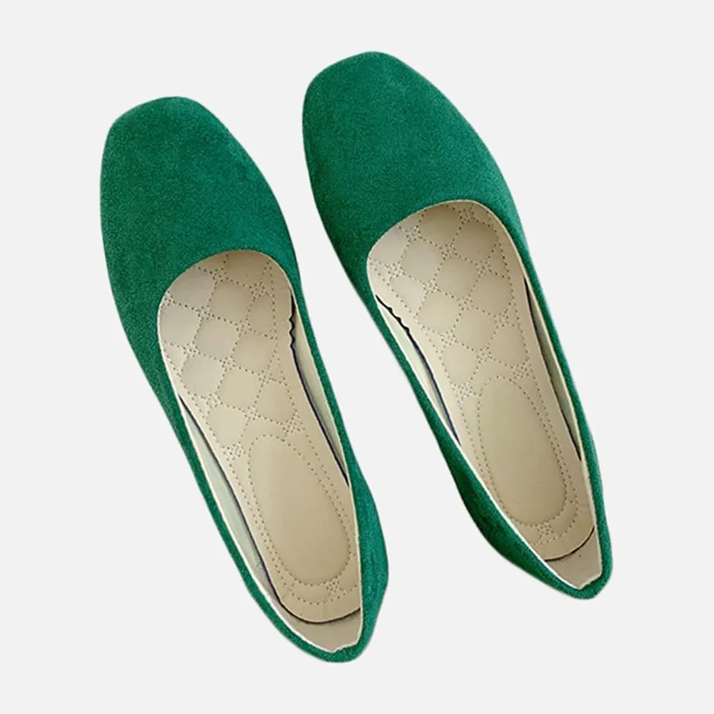 Rojeam Womens Flats Shoes Portable Pumps Ballet Flat Slip-on Ballerina Pumps Shoes Ladies Loafers