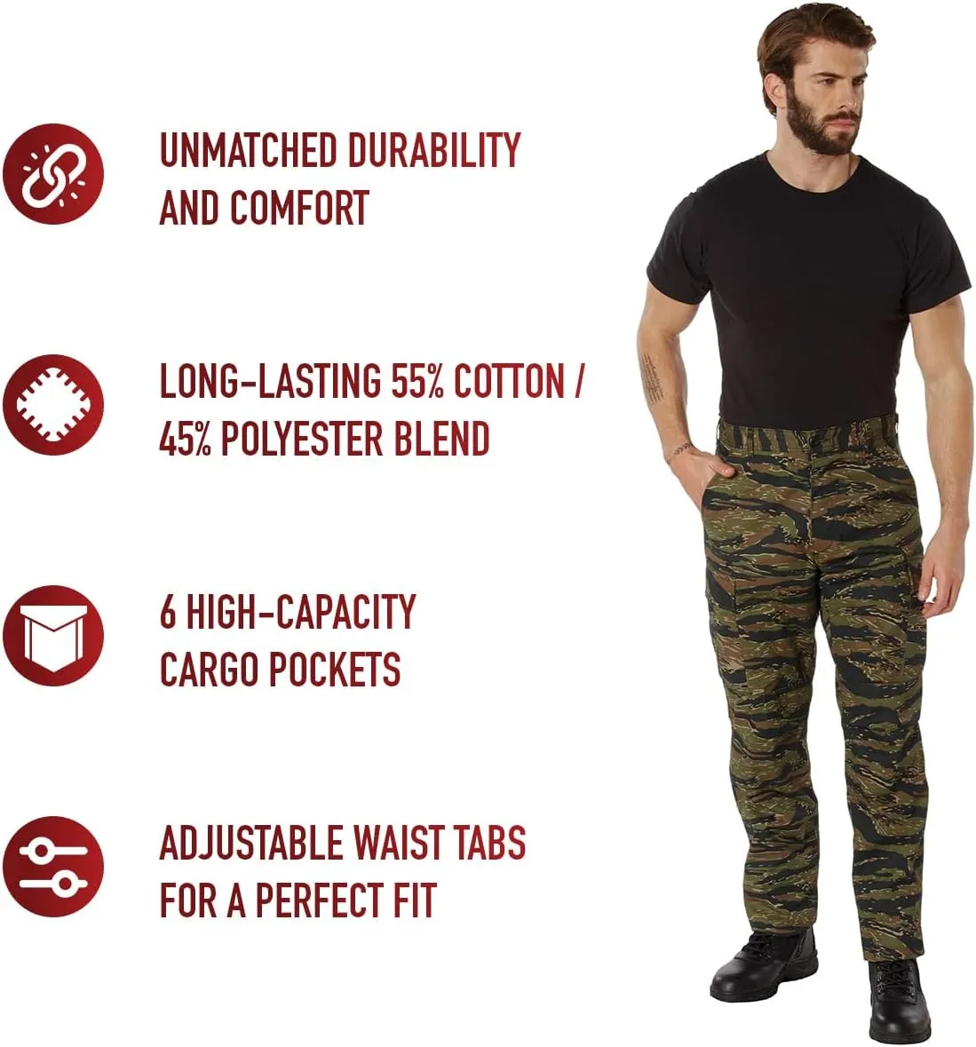 Rothco Camo Tactical BDU Pants Camo Cargo Pants