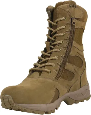 Rothco Forced Entry Deployment Boots with Side Zipper - 8 Inch Shoe Size : 13,Width : Regular,Color : AR 670-1 Coyote Brown
