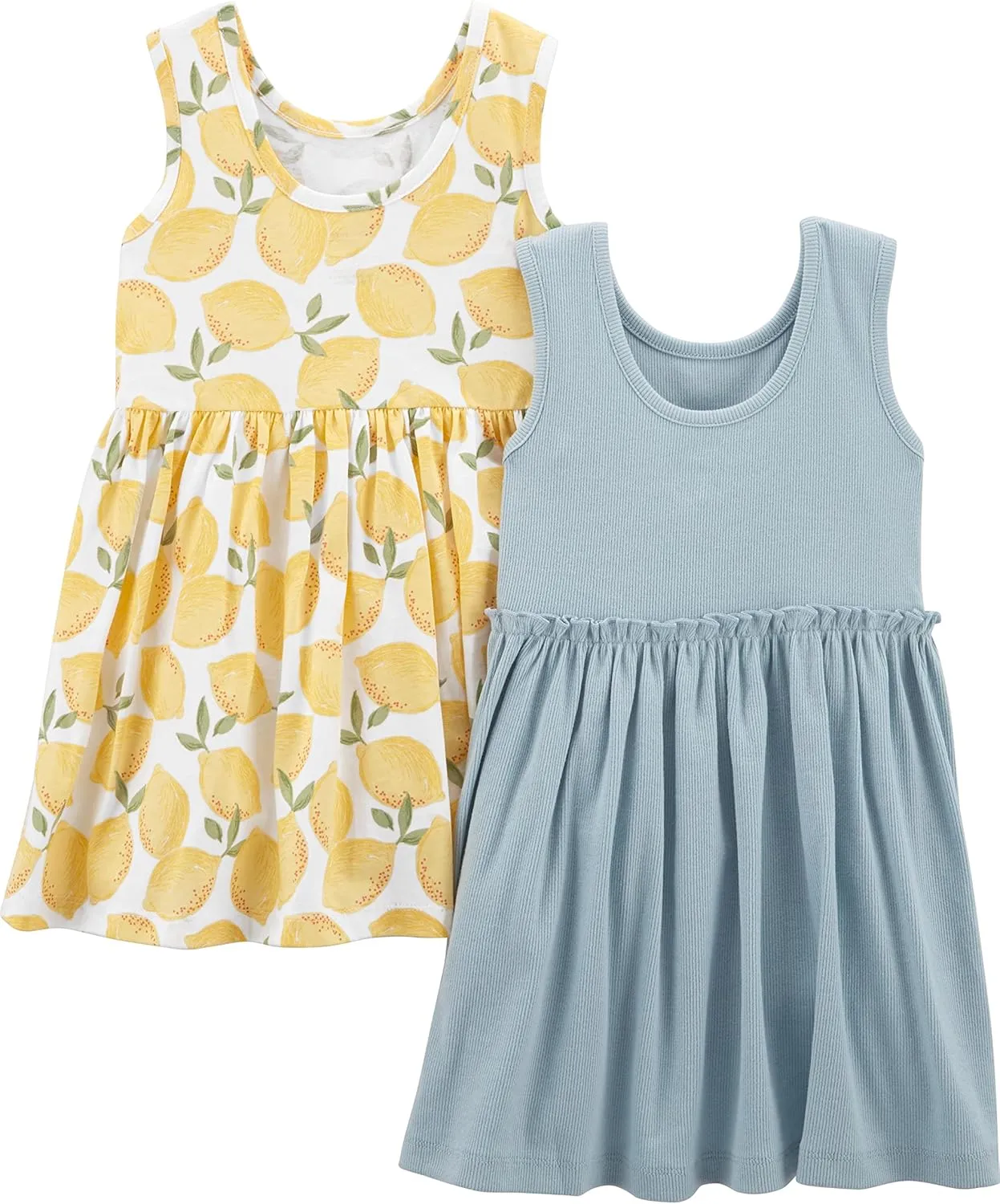 Simple Joys by Carter's Girls' Short-Sleeve and Sleeveless Dress Sets, Pack of 2