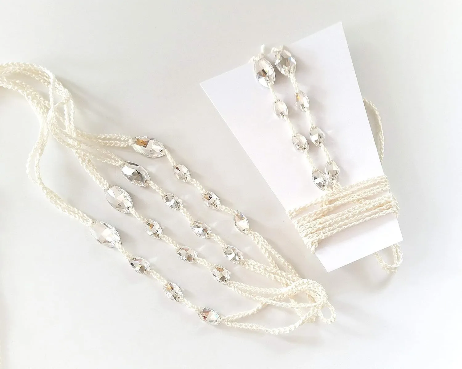 Simple Women Barefoot Sandals, Comfy Foot Jewelry with Luxury Crystals, Boho Beach Wedding Shoes Alternative, Minimalistic Summer Outfit, Fool Lover Gift (Ivory & Crystal)