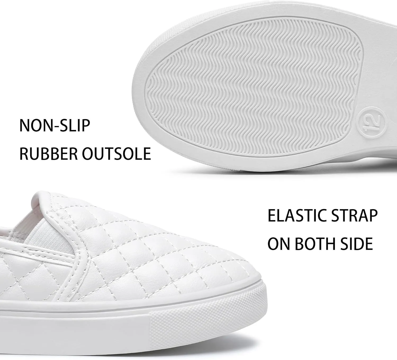 Sneakers for Girls Slip On Shoes Little/Big Kid Comfort Low Top Fashion Tennis/Walking Casual Sneakers for Kids