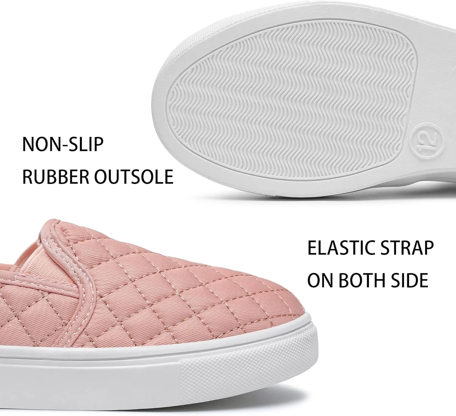 Sneakers for Girls Slip On Shoes Little/Big Kid Comfort Low Top Fashion Tennis/Walking Casual Sneakers for Kids