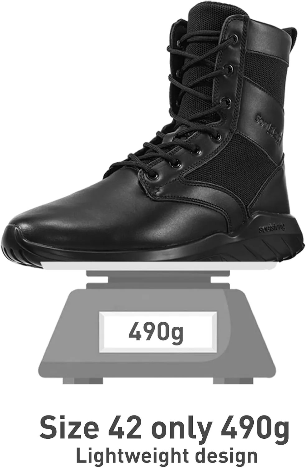 Soulsfeng Tactical Boots for Men and Women Lightweight Sneaker Boots Work Hiking Military Booties