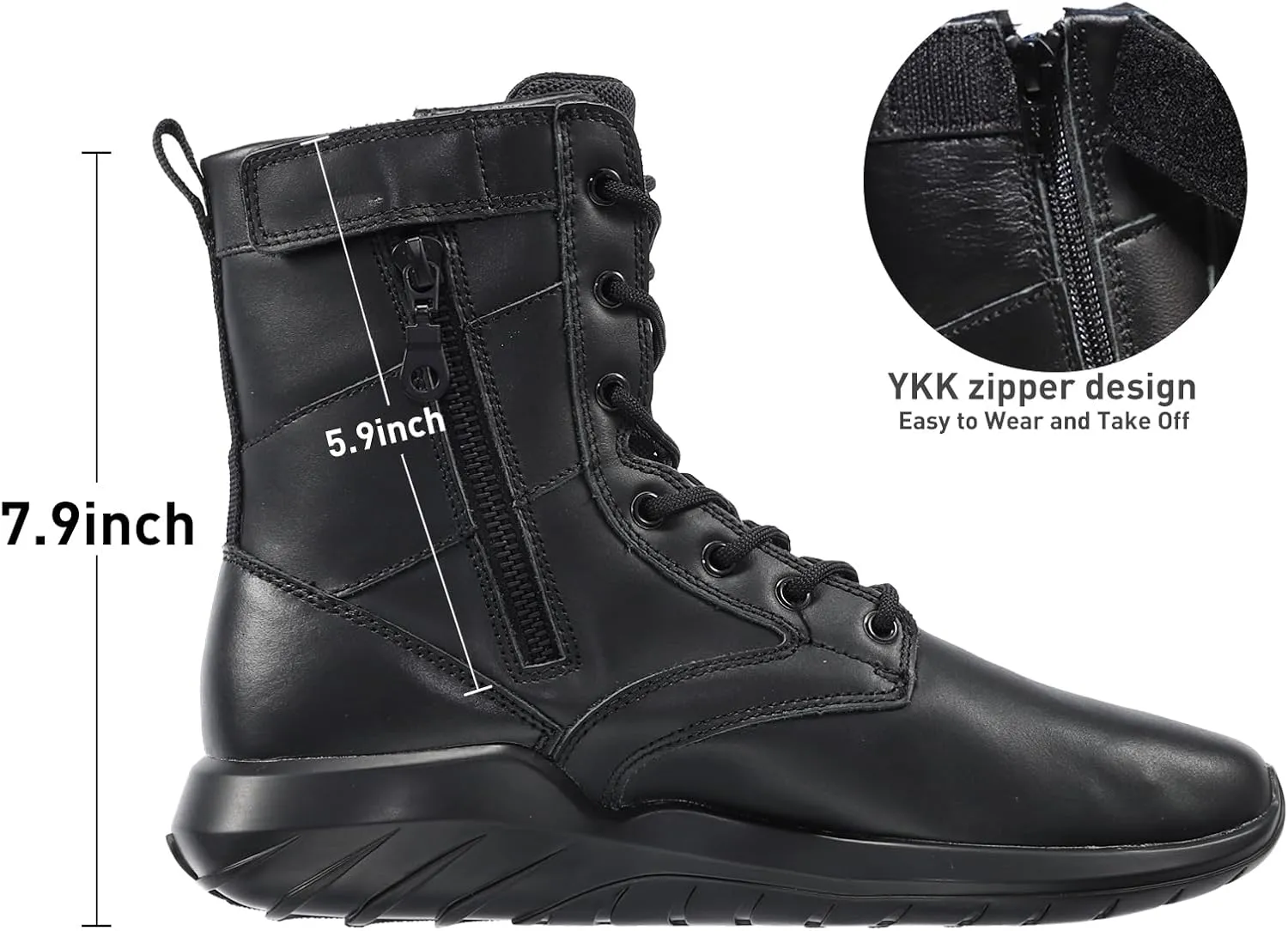 Soulsfeng Tactical Boots for Men and Women Lightweight Sneaker Boots Work Hiking Military Booties