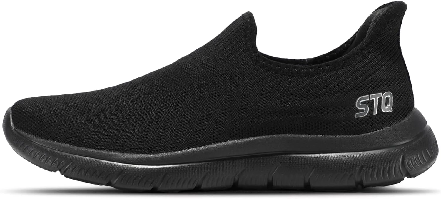 STQ Slip on Sneakers Women Walking Shoes Orthopedic Tennis Arch Support Orthopedic Maternity Elderly Plantar Fasciitis Standing Comfort Workout Travelling