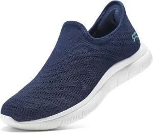 STQ Slip on Sneakers Women Walking Shoes Orthopedic Tennis Arch Support Orthopedic Maternity Elderly Plantar Fasciitis Standing Comfort Workout Travelling