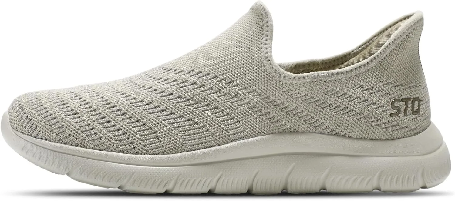 STQ Slip on Sneakers Women Walking Shoes Orthopedic Tennis Arch Support Orthopedic Maternity Elderly Plantar Fasciitis Standing Comfort Workout Travelling