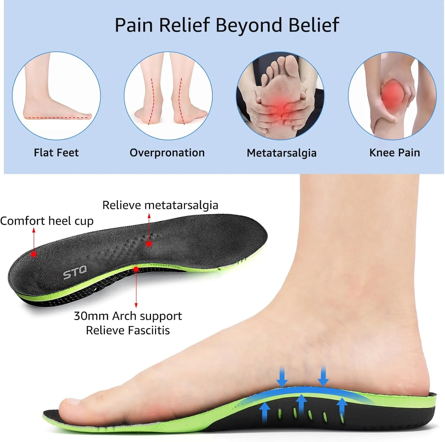 STQ Slip on Sneakers Women Walking Shoes Orthopedic Tennis Arch Support Orthopedic Maternity Elderly Plantar Fasciitis Standing Comfort Workout Travelling