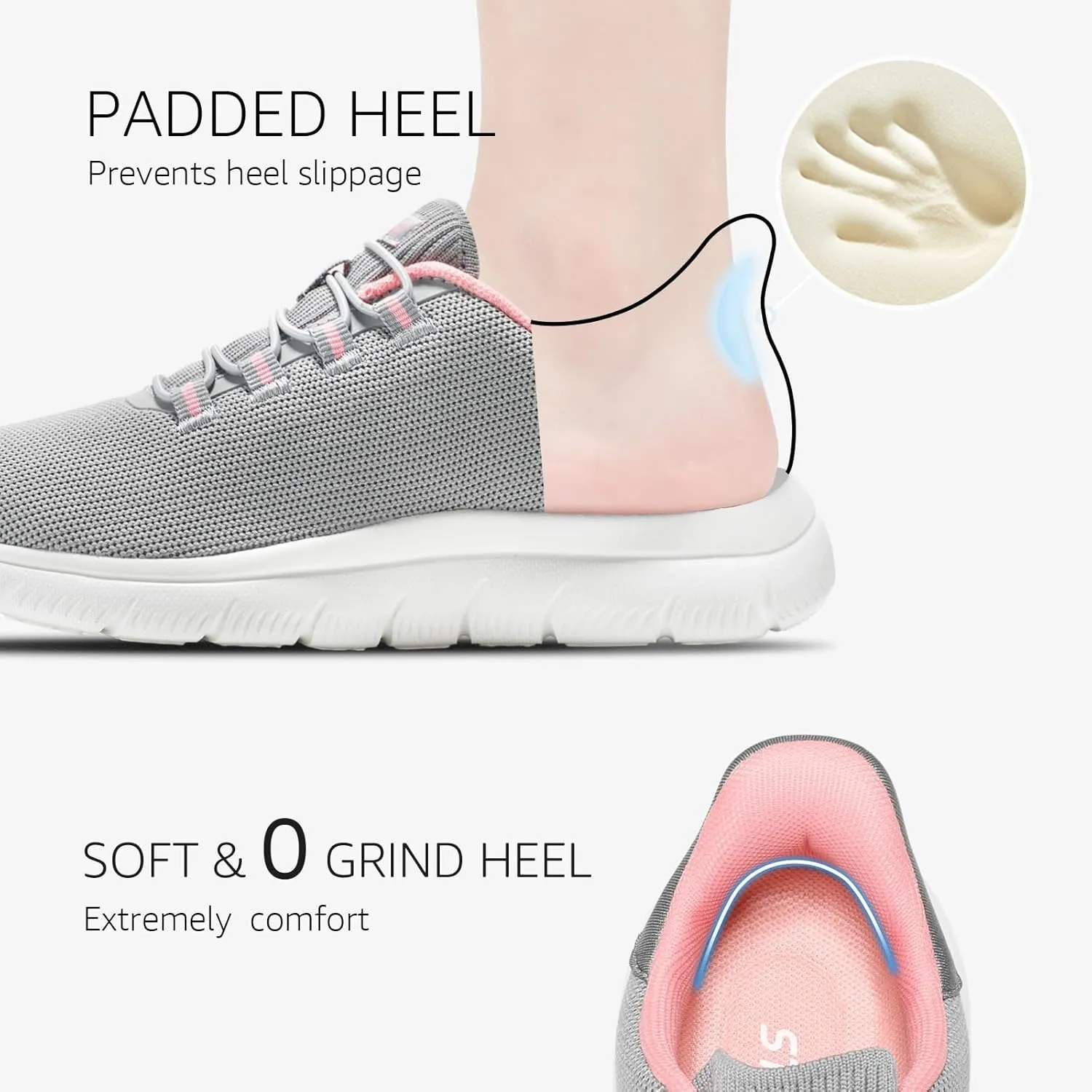 STQ Slip on Sneakers Womens Walking Shoes Tennis Orthopedic Arch Support Non Resistant Lightweight Comfort Maternity Pregnant Nurse