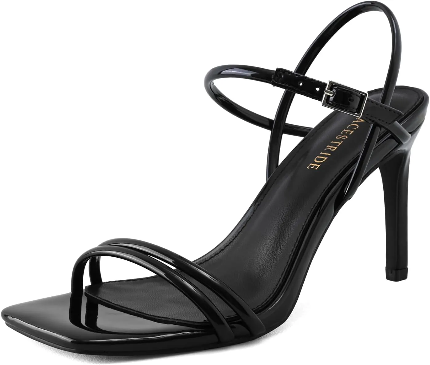 Strappy Heels for Women Stiletto High Heeled Sandals Square Open Toe Ankle Buckle Strap Dress Wedding Party shoes