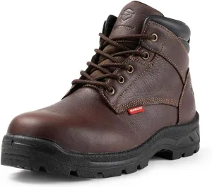 SUREWAY Men's Waterproof Steel/Soft Hiking Work Boots, Lightweight Ultility Lace Up Round Toe Shoes,Water Proof Tactical Military Outdoor Ankle Mens Boot for Construction, Roofing, Hunting