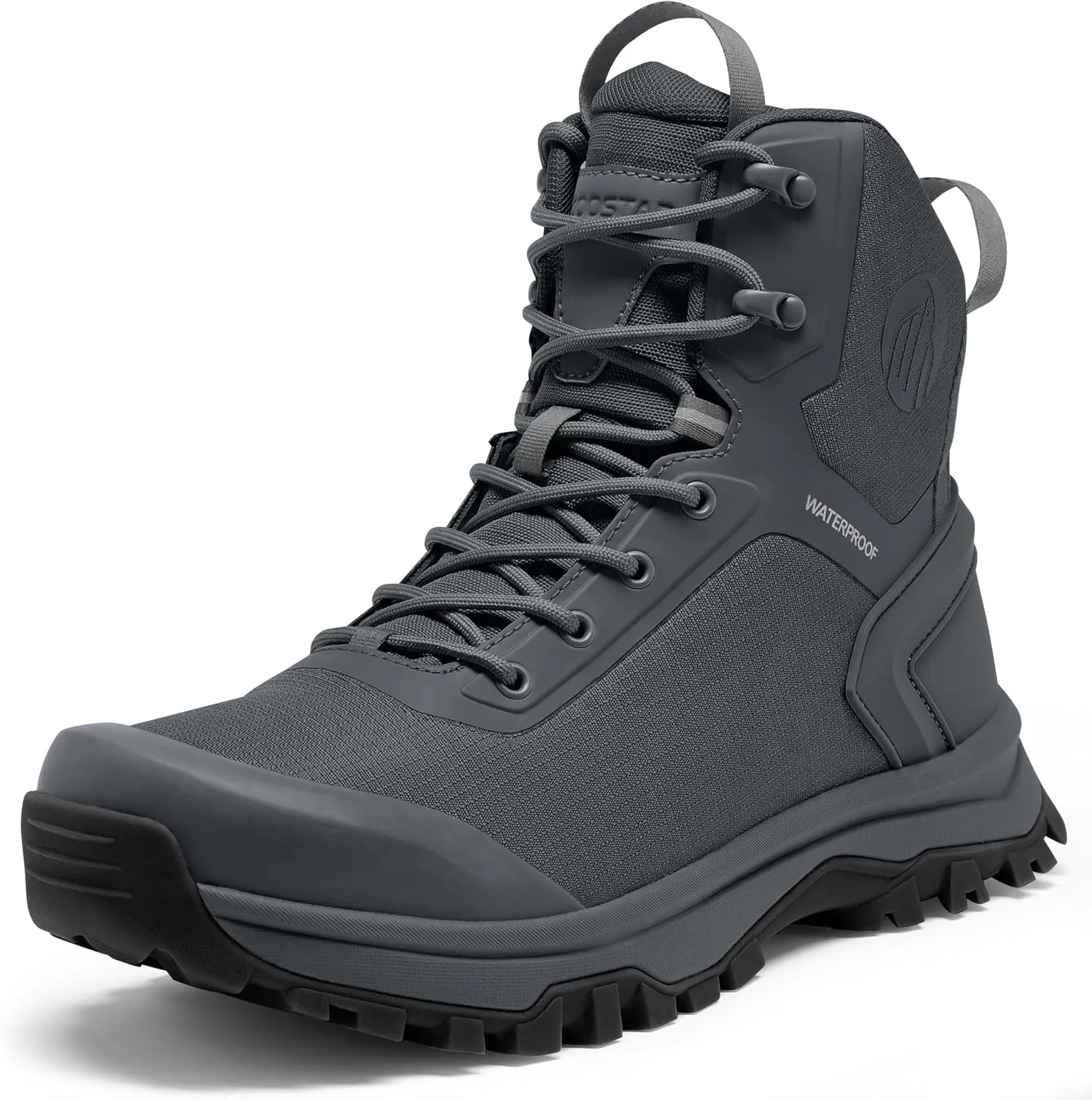 Tactical Boots for Men Lightweight Military Combat Boot Side Zipper Motorcycle Hiking Work Boots Waterproof 8 Inches