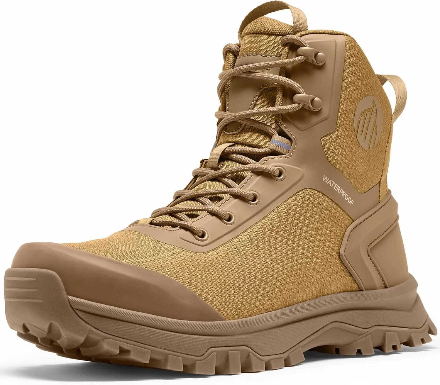 Tactical Boots for Men Lightweight Military Combat Boot Side Zipper Motorcycle Hiking Work Boots Waterproof 8 Inches