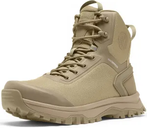 Tactical Boots for Men Lightweight Military Combat Boot Side Zipper Motorcycle Hiking Work Boots Waterproof 8 Inches