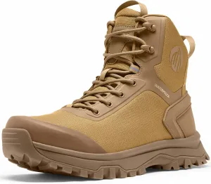 Tactical Boots for Men Lightweight Military Combat Boot Side Zipper Motorcycle Hiking Work Boots Waterproof 8 Inches