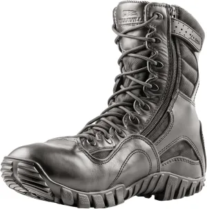 Tactical Research Khyber TR960Z 8" Lightweight Black Tactical Boots for Men with Zipper - Designed for Police, EMS, and Security Personnel with Vibram Ibex Traction Outsole