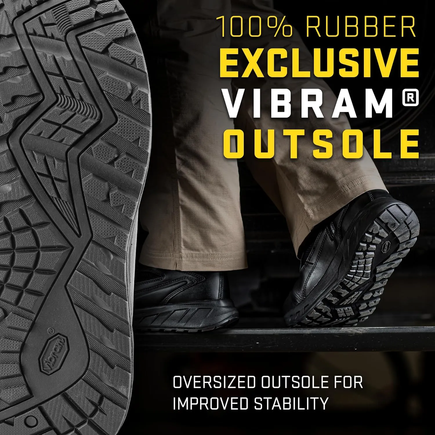 TACTICAL RESEARCH TR MAXX 6Z 6" Ultra-Cushioned Maximalist Black Tactical Boots for Men with Zipper - Designed for Police, EMS, and Security with Slip-Resistant Vibram Outsole