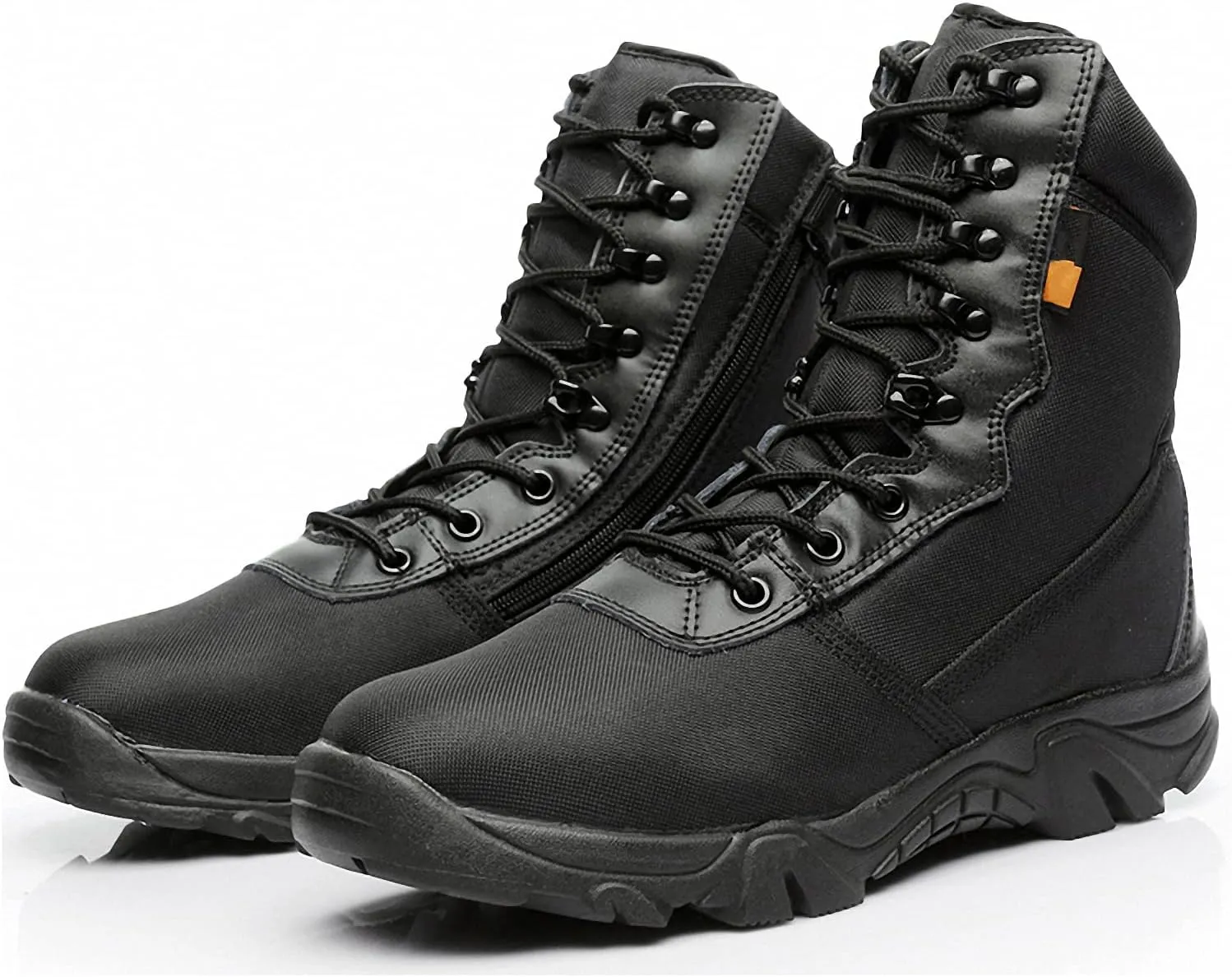 Tebapi Men Military Tactical Boots Backpacking Outdoor Hiking Camping Climbing Trekking Camouflage Ankle Boot Army Shoes Combat Waterproof Side Zipper