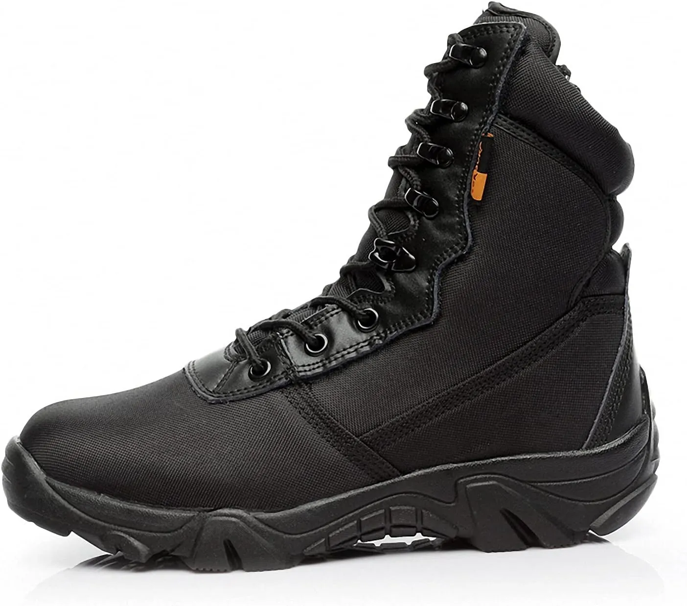 Tebapi Men Military Tactical Boots Backpacking Outdoor Hiking Camping Climbing Trekking Camouflage Ankle Boot Army Shoes Combat Waterproof Side Zipper