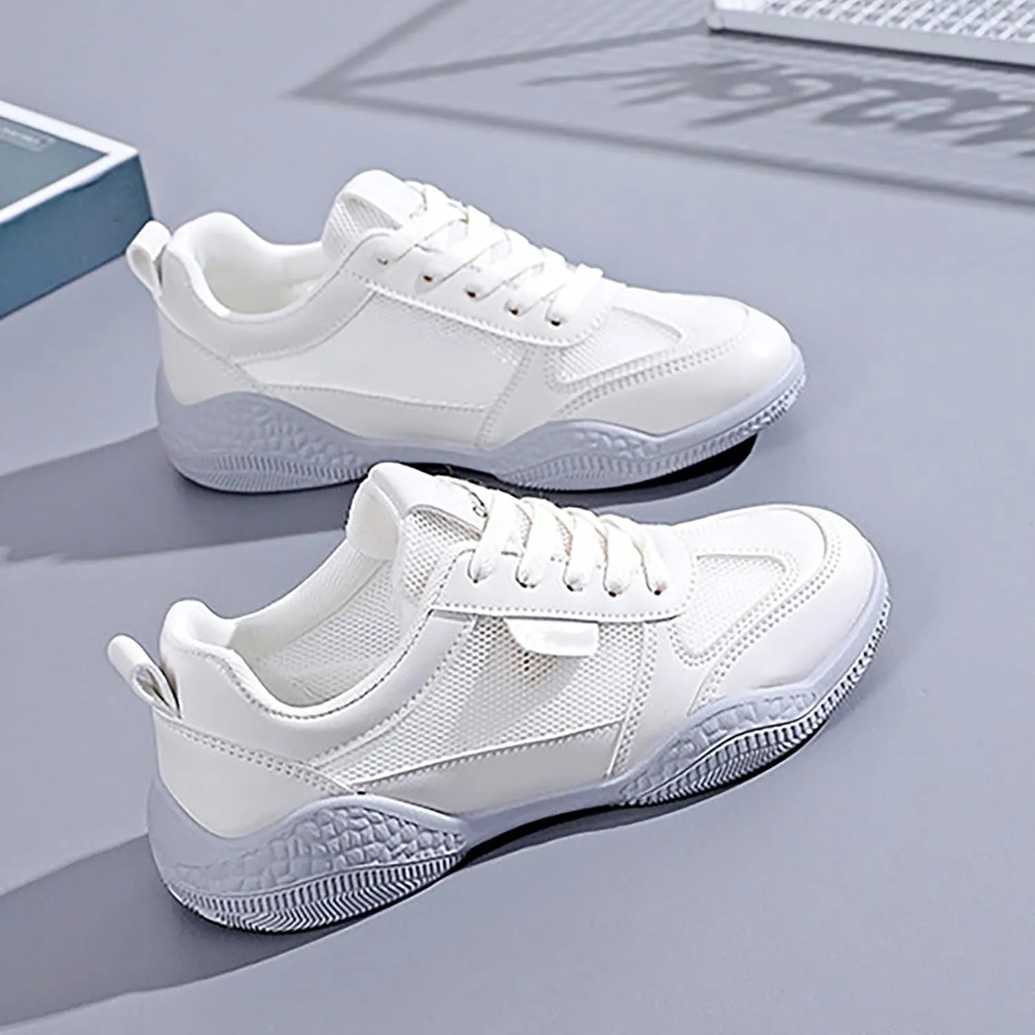 Tennis Shoes Womens Lightweight Comfortable Lace up Tennis Shoes Men Wide Width Dressy Casual Shoes Platform Sneakers Waterproof Tennis Shoe Cross Trainer Shoe