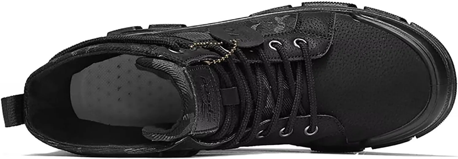 TERBOFIN Tactical Military Boots for Men Comfort Combat Boots Lightweight Camouflage High Top Canvas Boots with Soft Out-sole Thicker Heel for Casual Work Walking