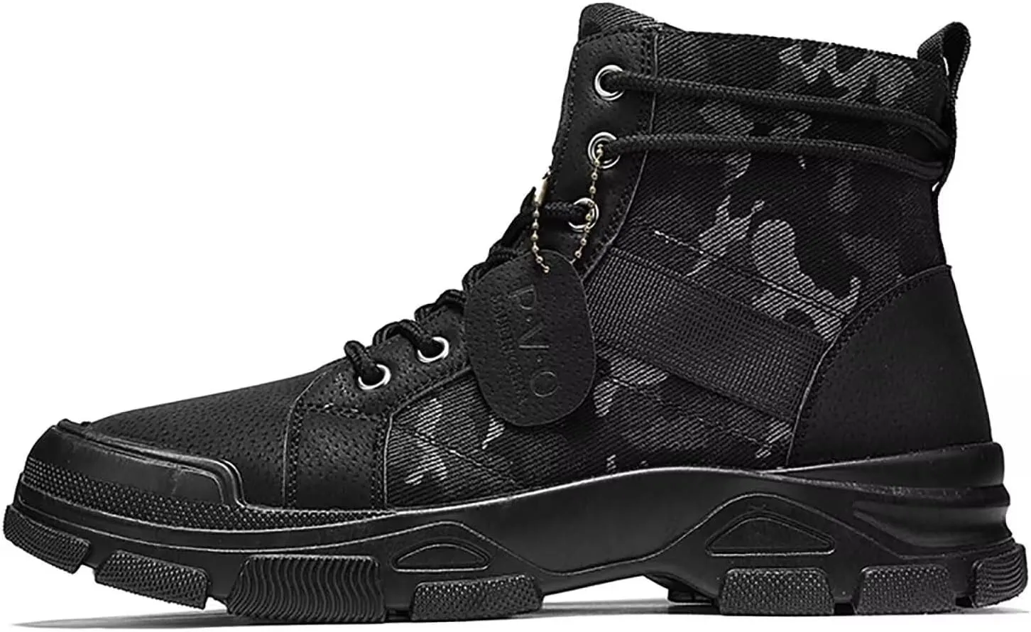 TERBOFIN Tactical Military Boots for Men Comfort Combat Boots Lightweight Camouflage High Top Canvas Boots with Soft Out-sole Thicker Heel for Casual Work Walking