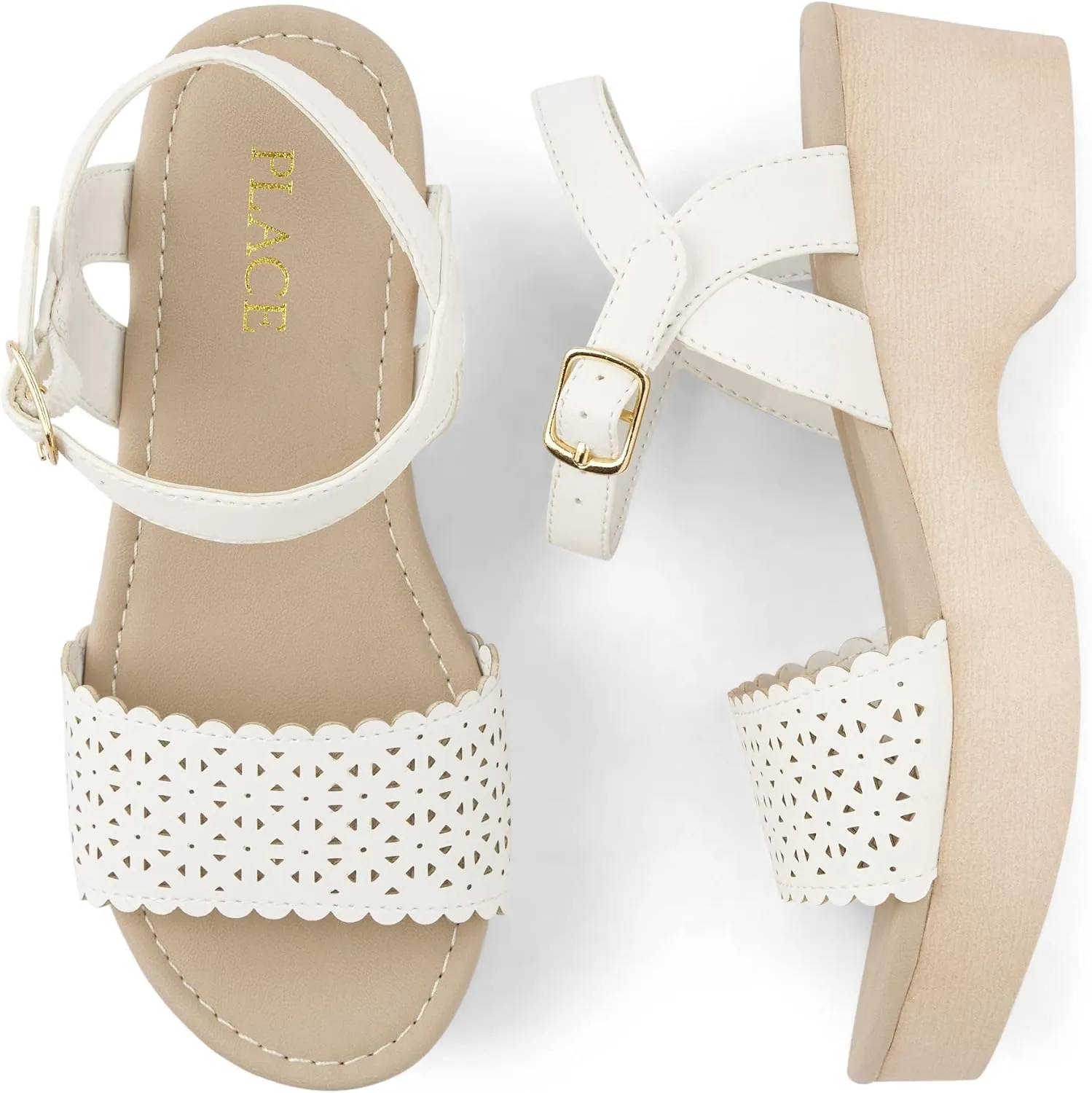 The Children's Place Girl's Open Toe Low Heel Clog Sandals