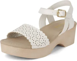 The Children's Place Girl's Open Toe Low Heel Clog Sandals