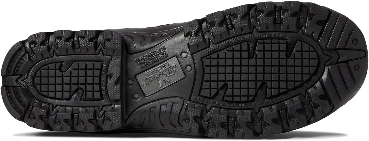 Thorogood Deuce 6” Waterproof Side-Zip Black Tactical Boots for Men and Women with Composite Safety Toe, Full-Grain Leather, and Slip-Resistant Outsole; BBP & EH Rated