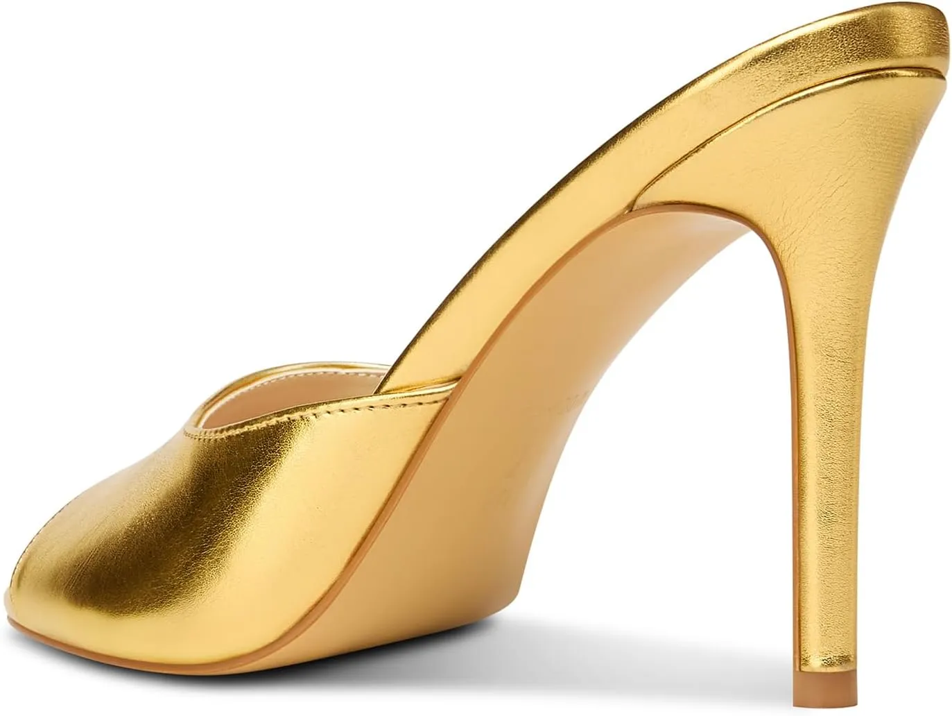 TNYNFBEB Women Stiletto High Heel Peep Open Toe Sandals Slingback Slip-on Wedding Office Cute Basic Classic 3.9 Inches Heels