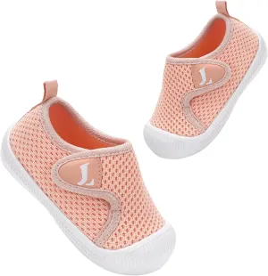 Toddler Shoes,Non-Slip Toddler Sneakers, Lightweight Baby Walking Shoes,Baby First Steps Shoes,Baby Girl Shoes, Baby Boy Shoes, Soft Sole Learning to Walk Shoes,Hook&Loop Baby Shoes 6 9 12 24 Months