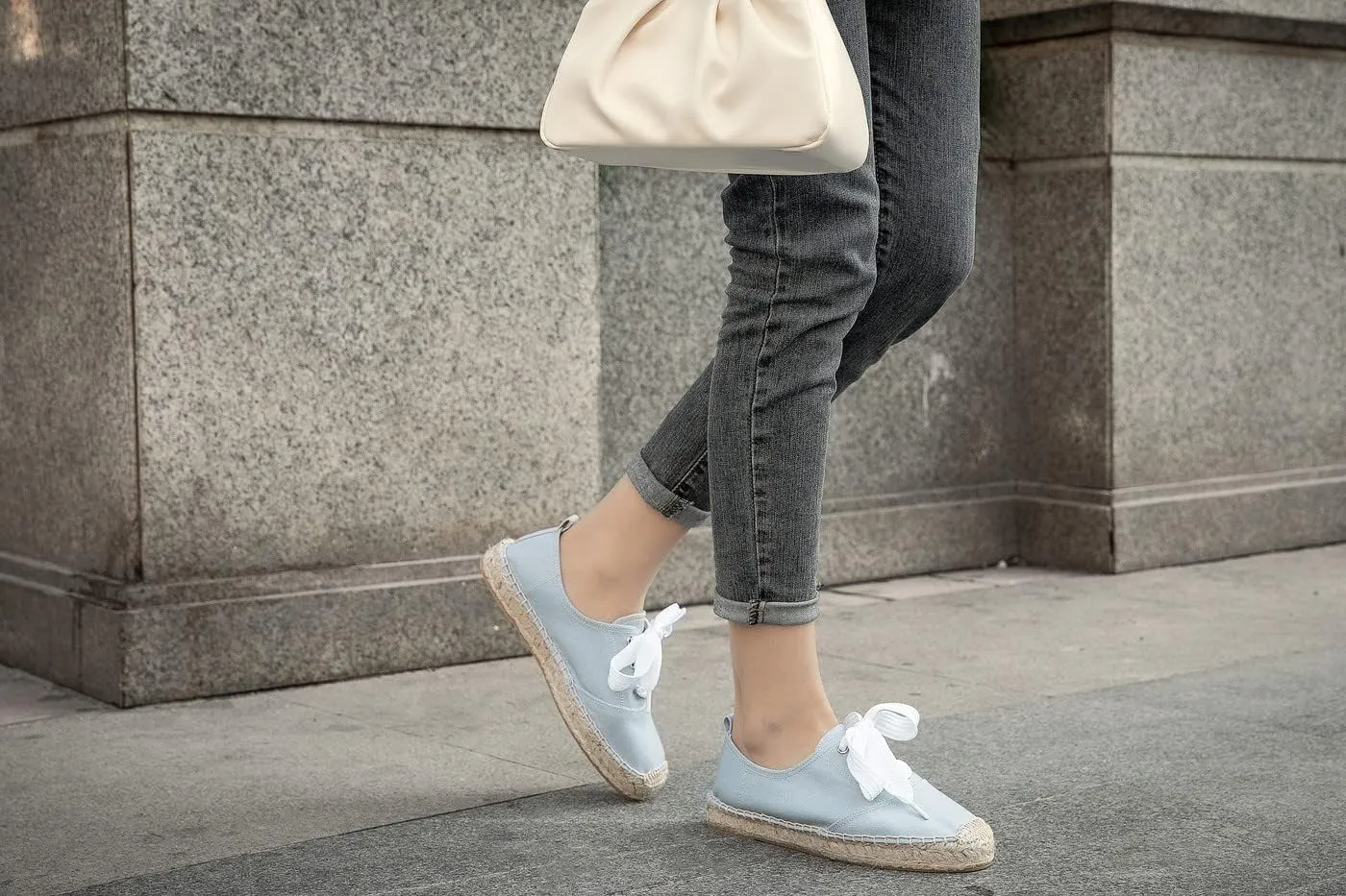 U-lite Women's Canvas White Shoes Platform Espadrille Classic Fashion Comfort Casual Lace Up Low Cut Sneakers