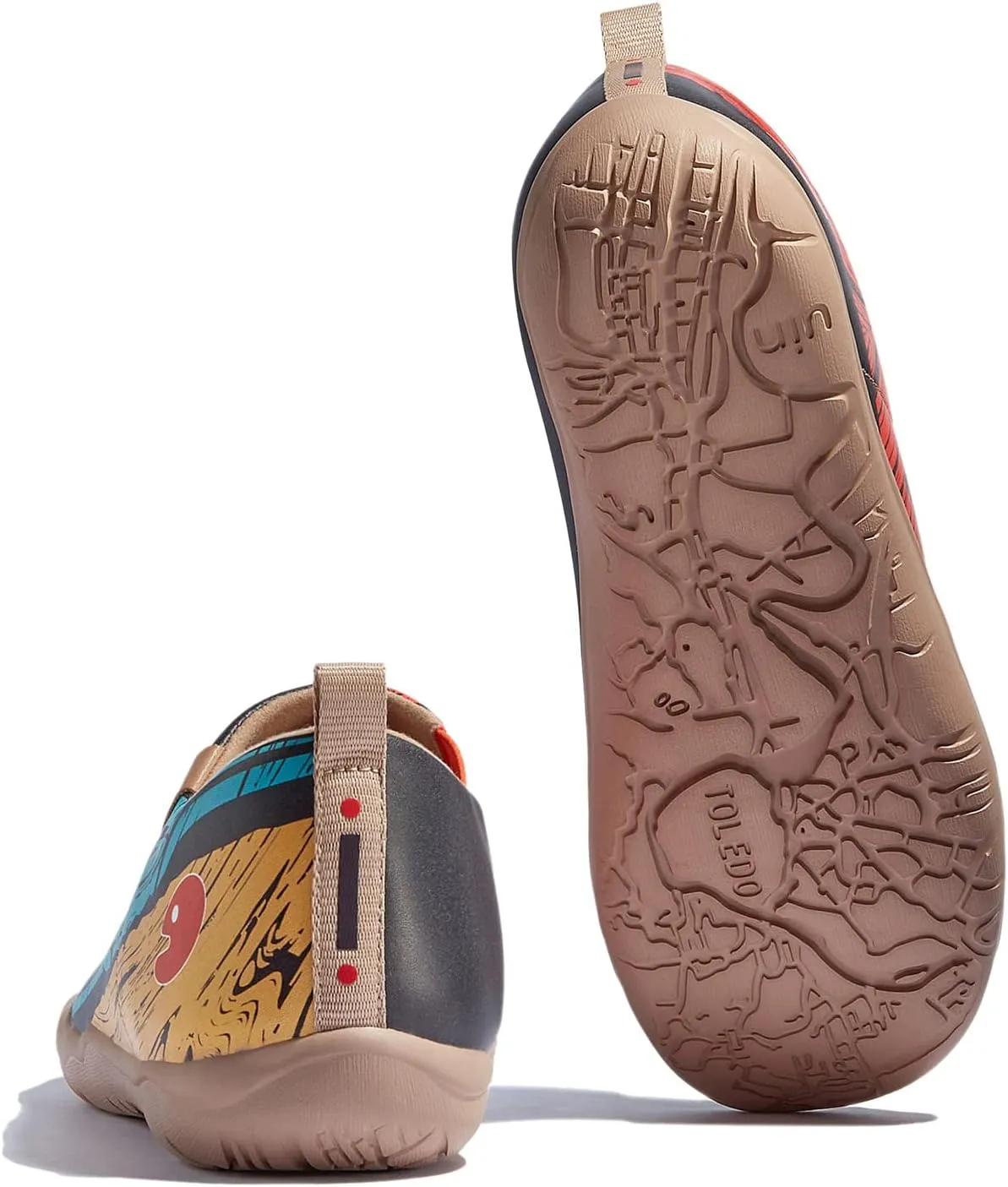 UIN Women's Artistic Design Slip-On Microfiber PU Shoes Stylish Comfortable Casual Loafers Lightweight Everyday Travel Footwear