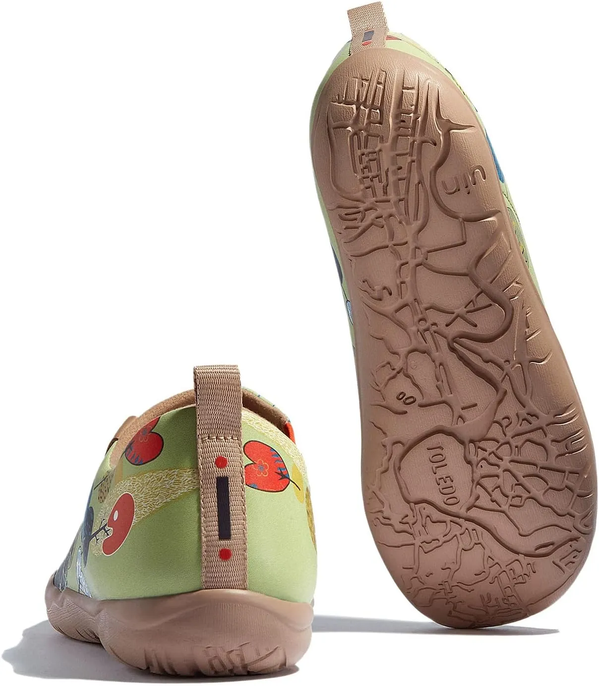 UIN Women's Artistic Design Slip-On Microfiber PU Shoes Stylish Comfortable Casual Loafers Lightweight Everyday Travel Footwear