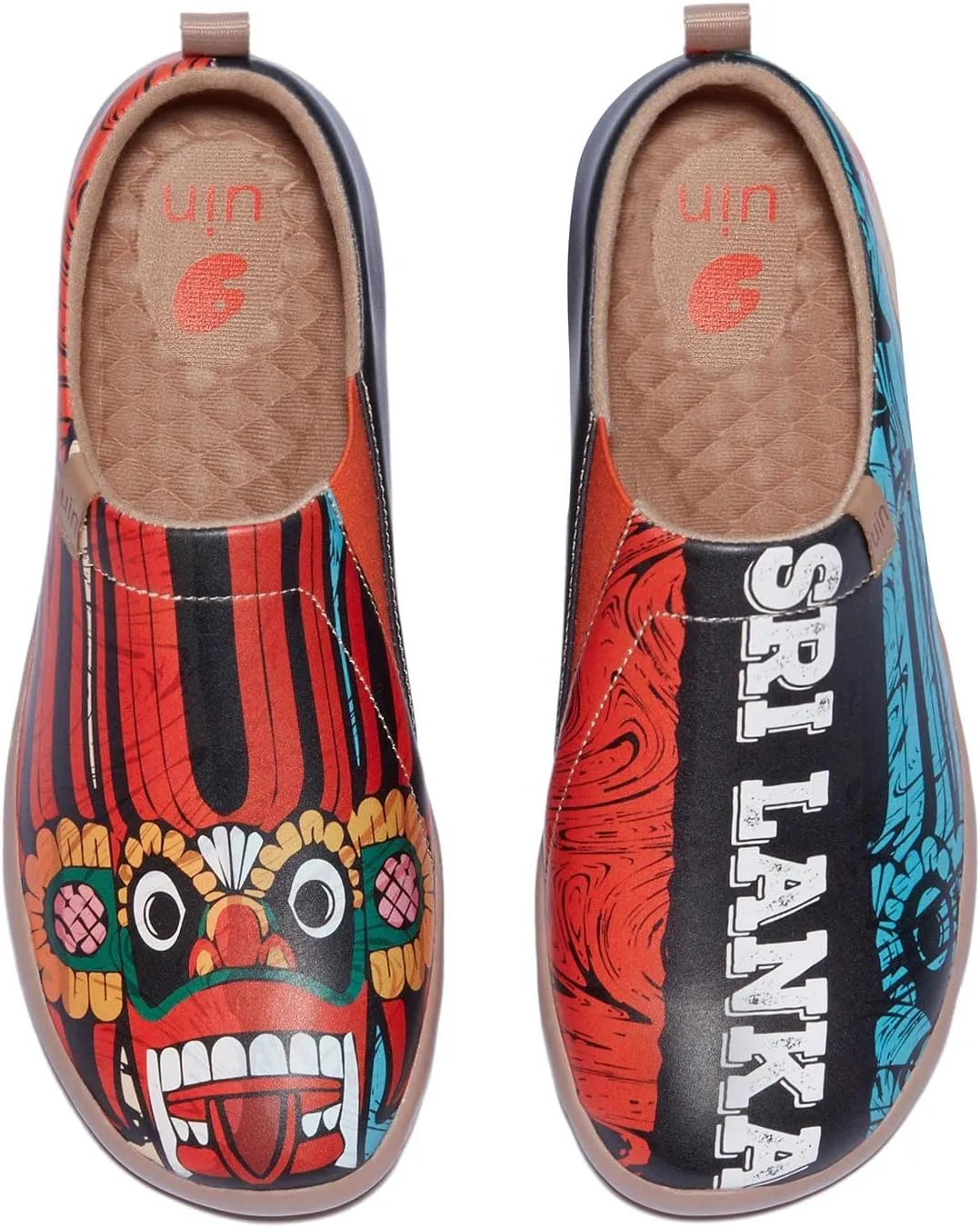 UIN Women's Artistic Design Slip-On Microfiber PU Shoes Stylish Comfortable Casual Loafers Lightweight Everyday Travel Footwear