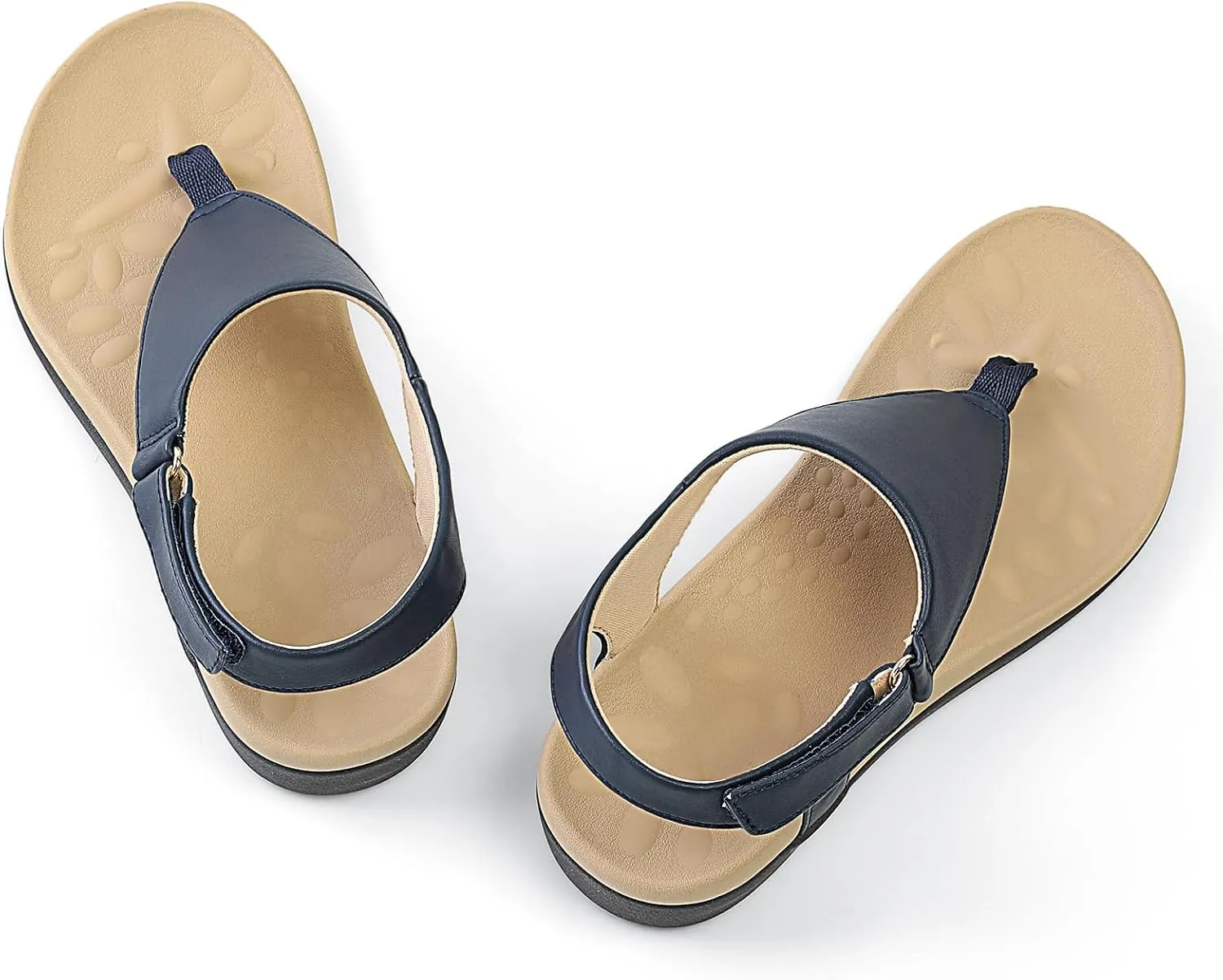 UTENAG Womens Arch Support Sandals Orthotic Adjustable Thong Flip Flops Shoes