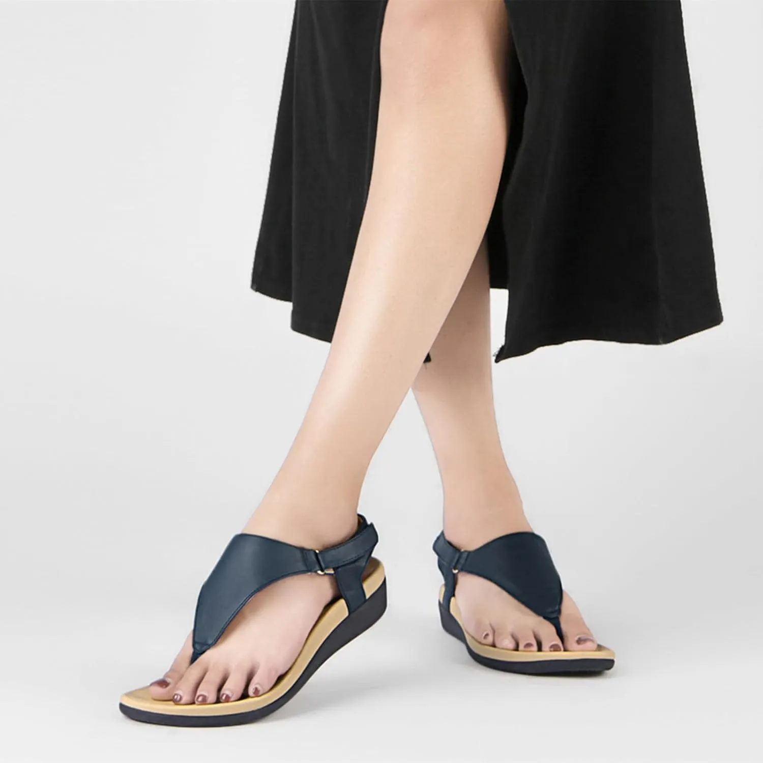 UTENAG Womens Arch Support Sandals Orthotic Adjustable Thong Flip Flops Shoes