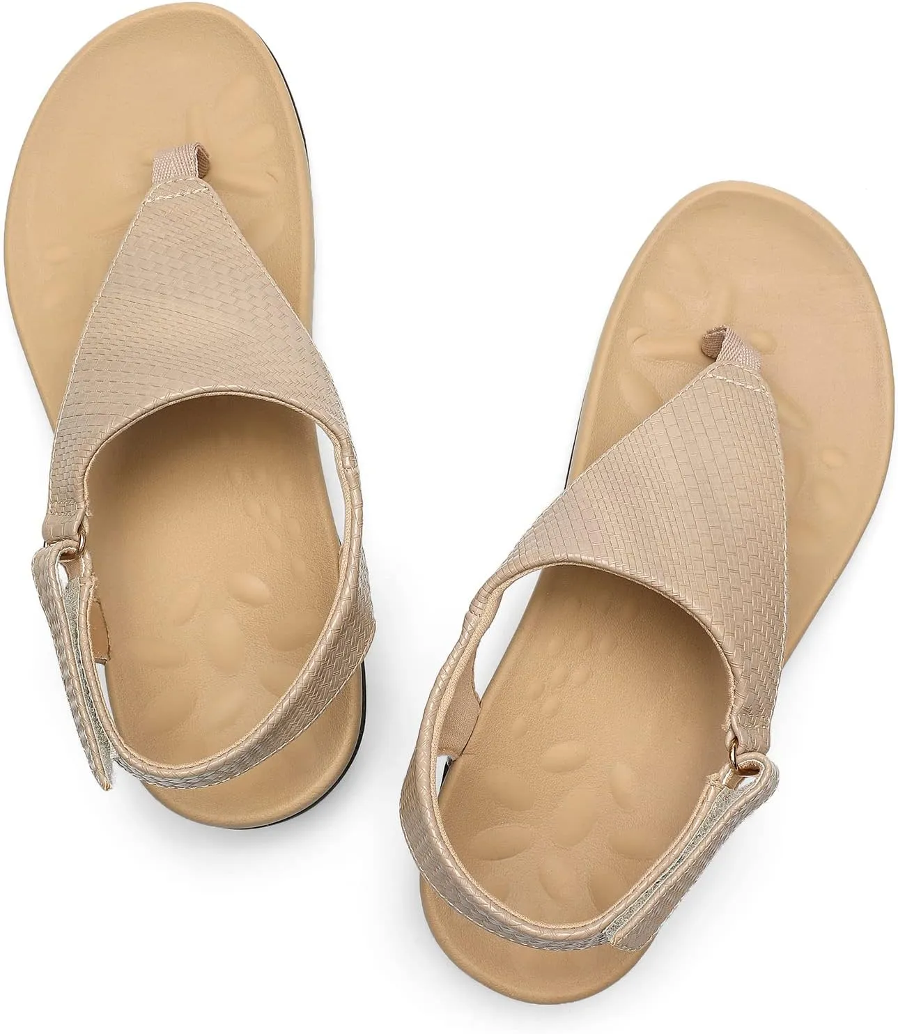 UTENAG Womens Arch Support Sandals Orthotic Adjustable Thong Flip Flops Shoes