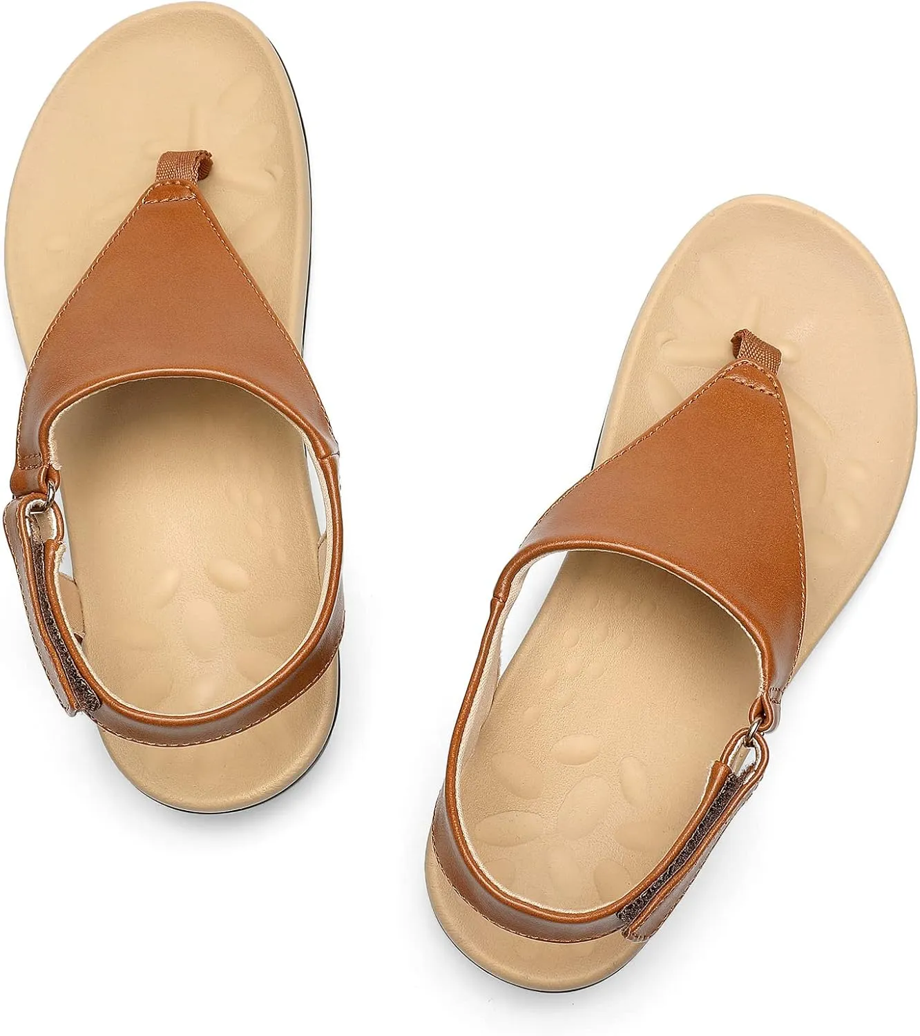 UTENAG Womens Arch Support Sandals Orthotic Adjustable Thong Flip Flops Shoes