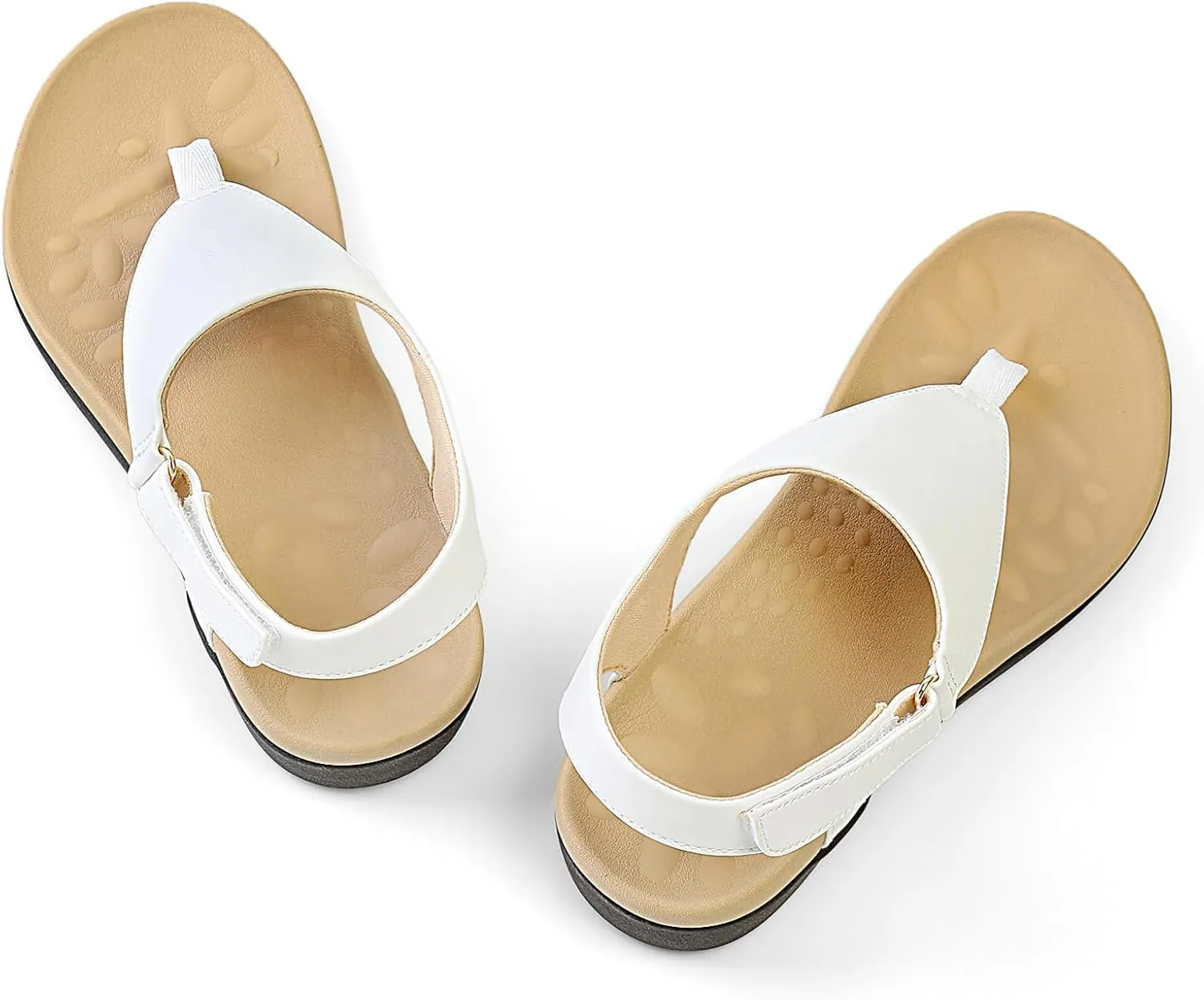 UTENAG Womens Arch Support Sandals Orthotic Adjustable Thong Flip Flops Shoes