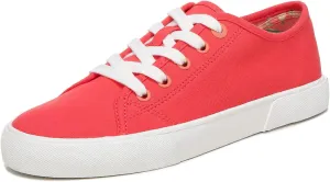 Vionic Oasis Women's Casual Canvas Lace Up Comfort Shoe Poppy - 9 Medium