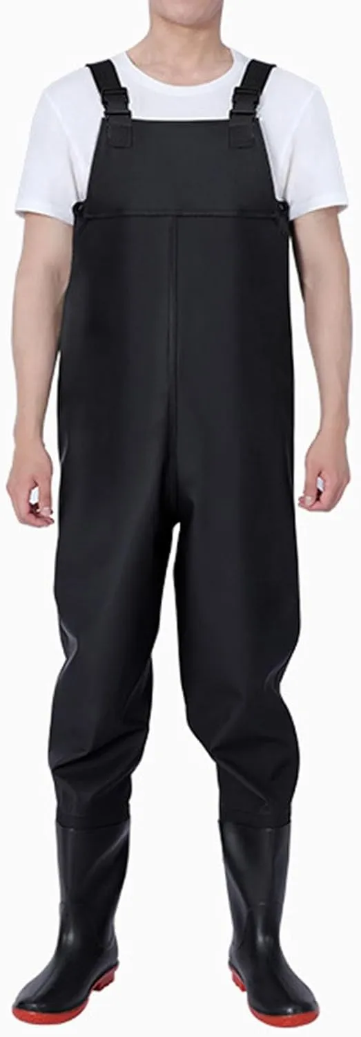 Waders for Men with Boots Waterproof Summer Jumpsuit Pants Lightweight Bootfoot Hunting Fishing Wader with Pockets