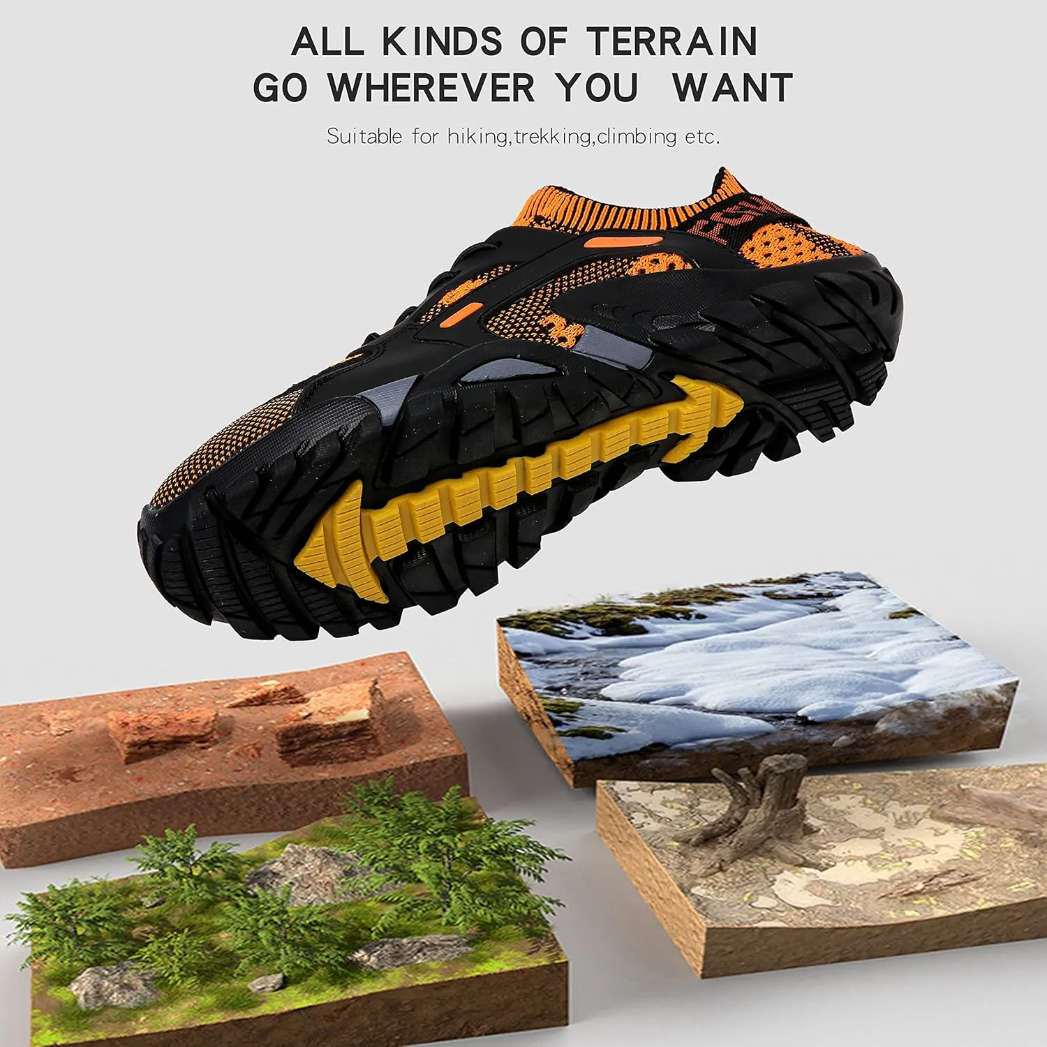 Water Shoes Mens Womens Hiking Shoes Beach Aqua Shoes Slip Resistant Lightweight Breathable Outdoor Walking Jogging Travel Trail Trekking Climbing Shoes