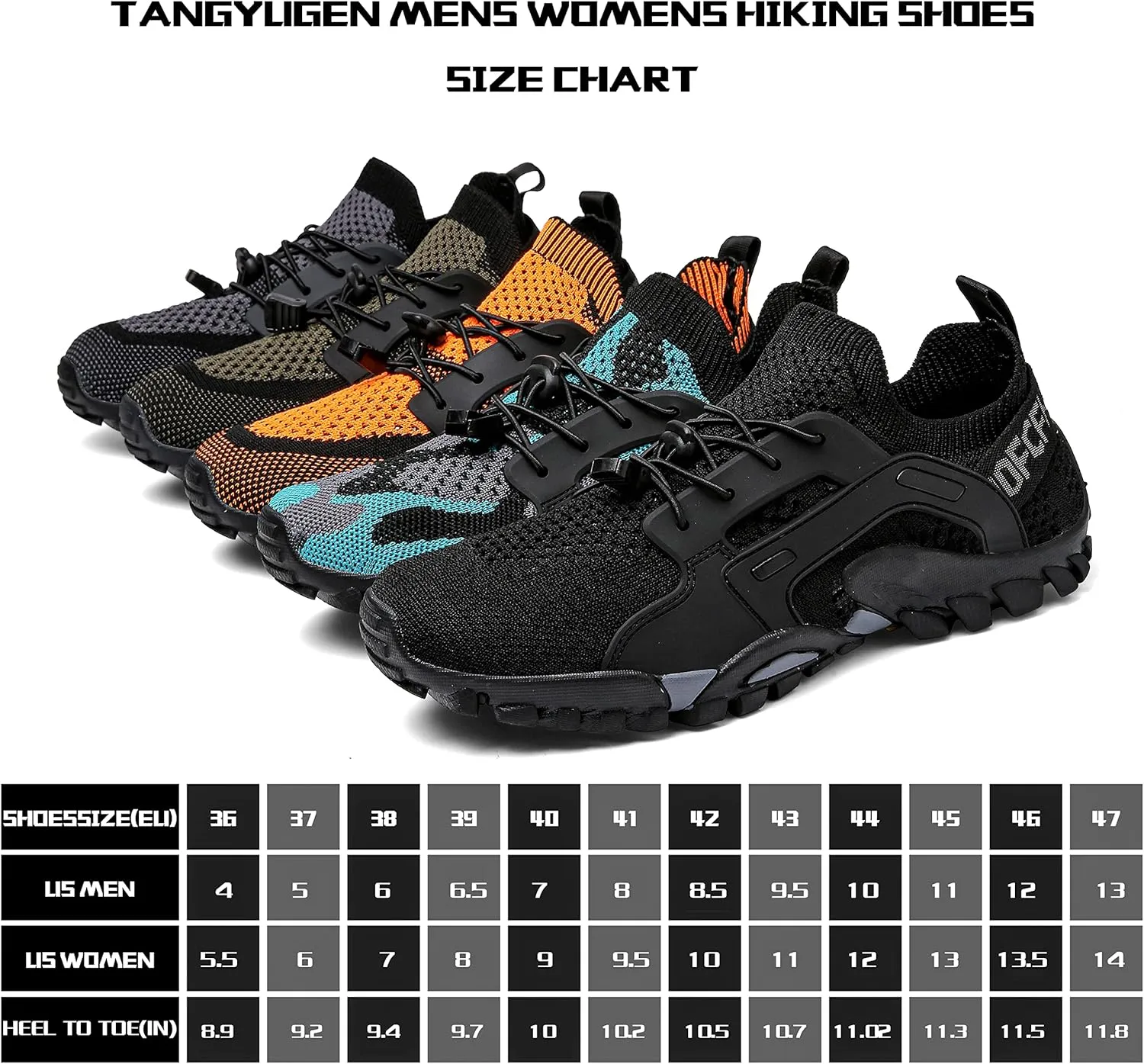 Water Shoes Mens Womens Hiking Shoes Beach Aqua Shoes Slip Resistant Lightweight Breathable Outdoor Walking Jogging Travel Trail Trekking Climbing Shoes