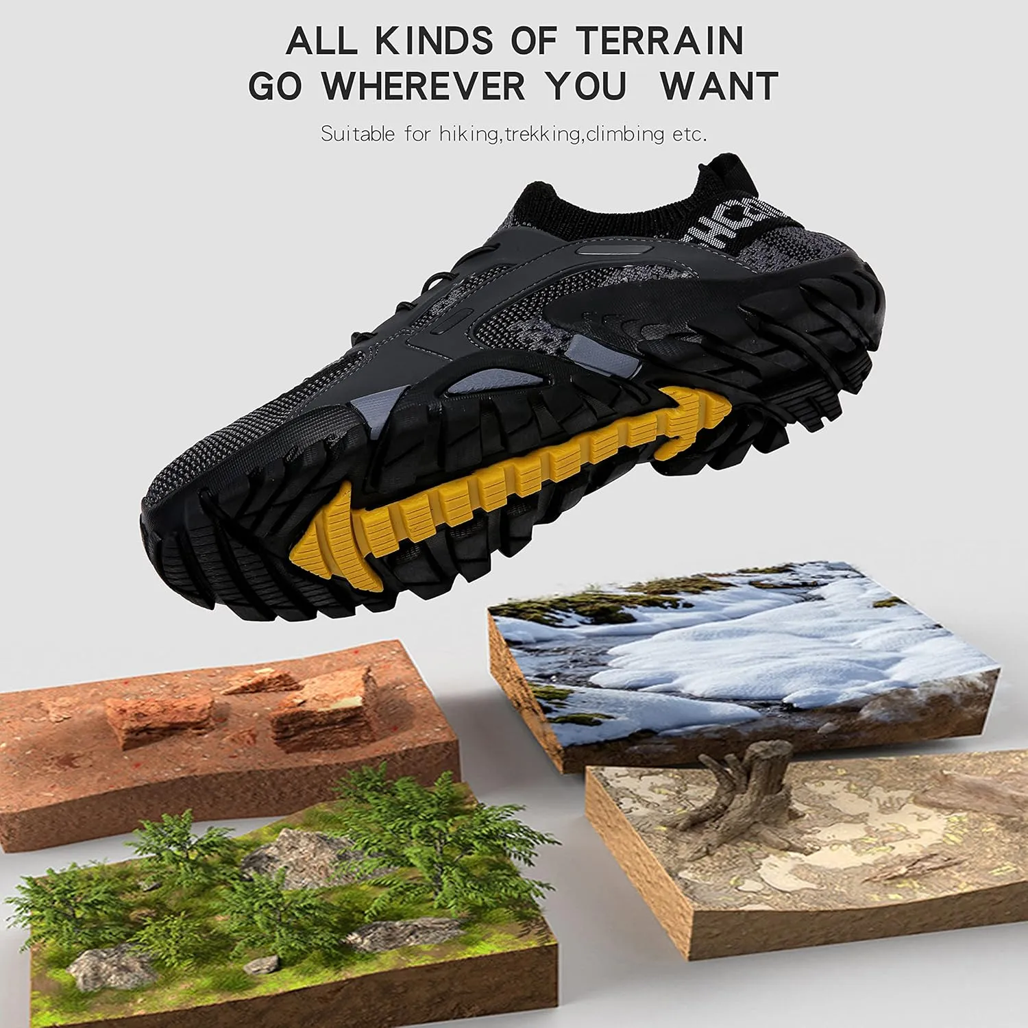 Water Shoes Mens Womens Hiking Shoes Beach Aqua Shoes Slip Resistant Lightweight Breathable Outdoor Walking Jogging Travel Trail Trekking Climbing Shoes