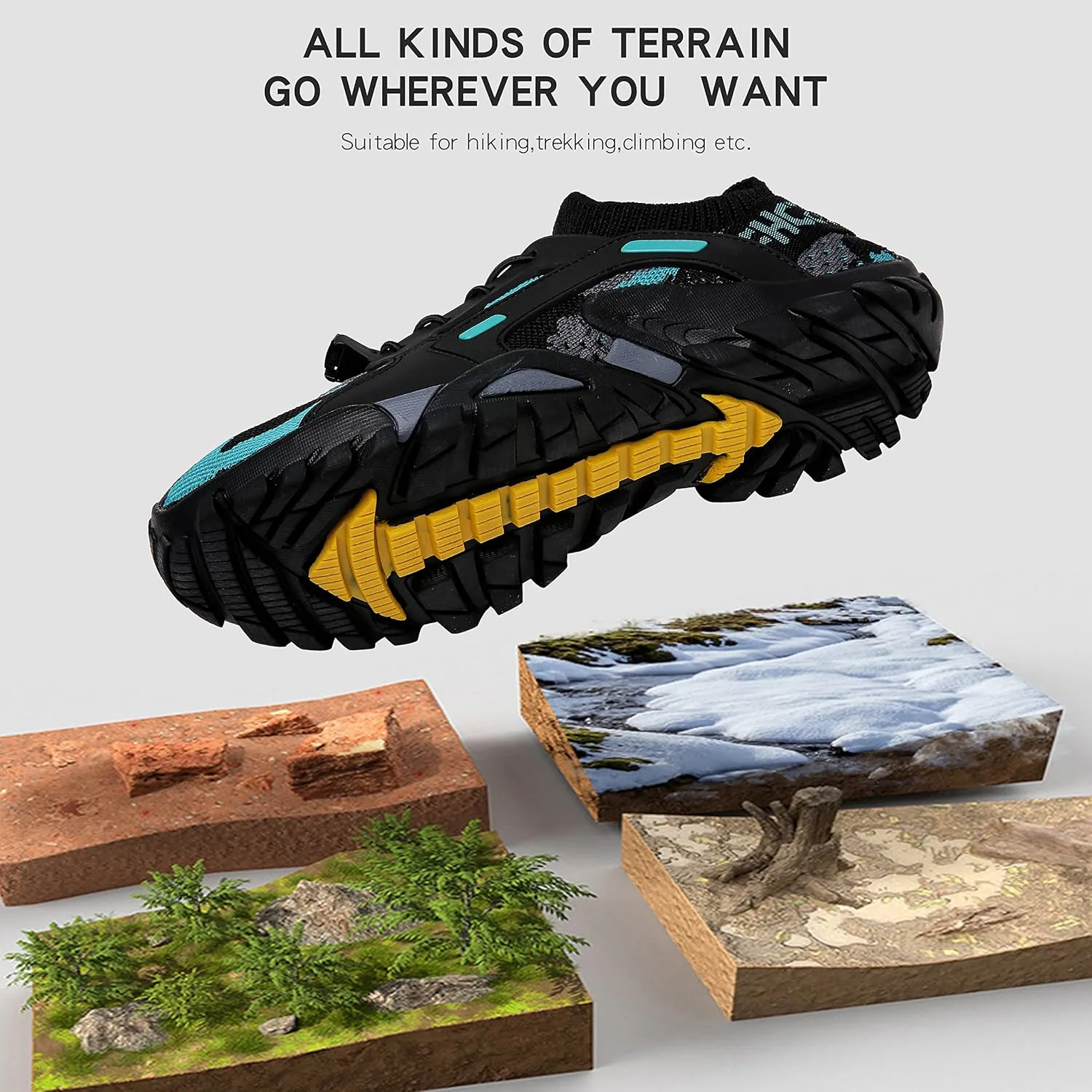 Water Shoes Mens Womens Hiking Shoes Beach Aqua Shoes Slip Resistant Lightweight Breathable Outdoor Walking Jogging Travel Trail Trekking Climbing Shoes
