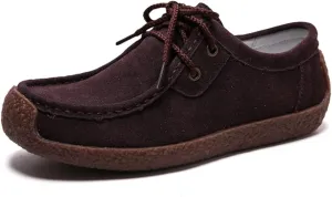 WERWAES Women’s Loafer Flats Shoes Casual Comfortable Lightweight Lace Up Moccasins Loafers Working Dreesy Non Slip on Shoes Womens