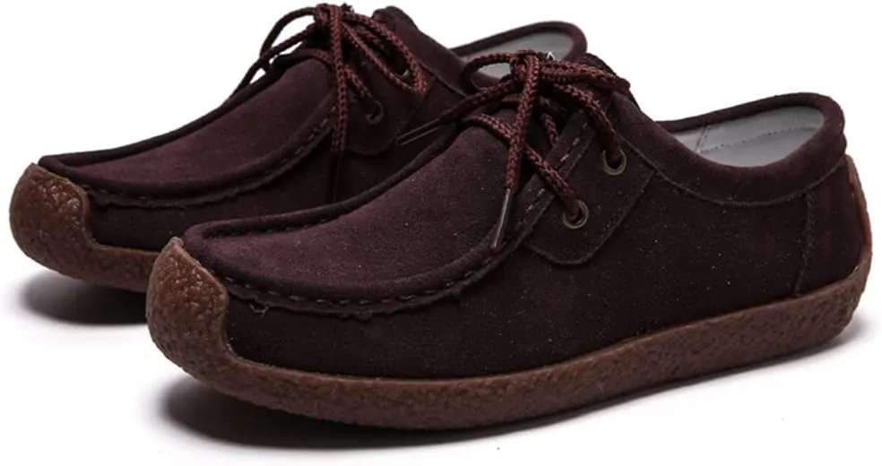 WERWAES Women’s Loafer Flats Shoes Casual Comfortable Lightweight Lace Up Moccasins Loafers Working Dreesy Non Slip on Shoes Womens